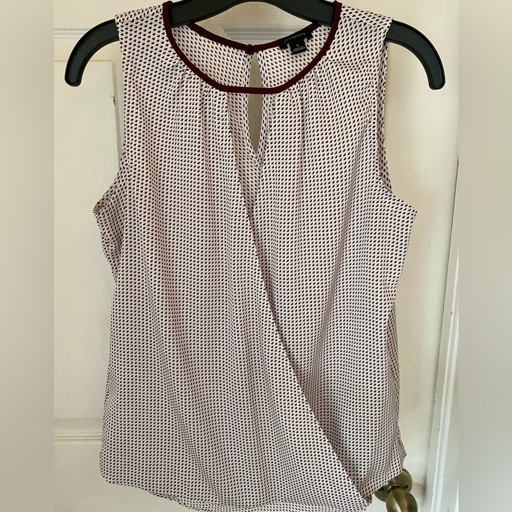 Ann Taylor sleeveless blouse, size Small